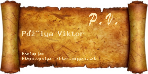 Pólya Viktor névjegykártya